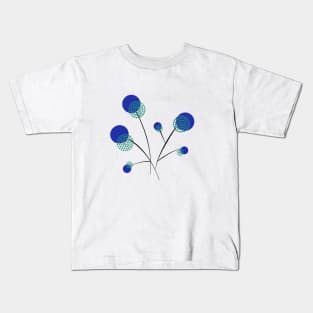 Filigrane Blumen Blau Kids T-Shirt